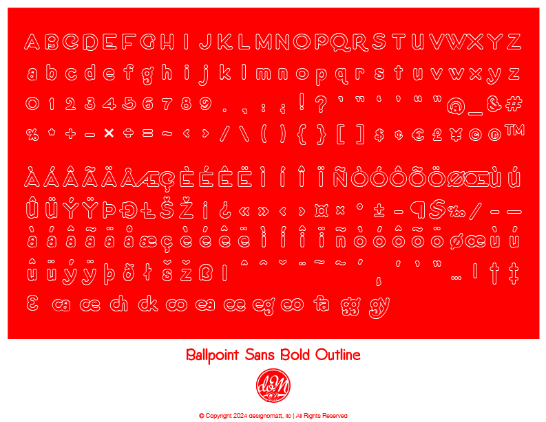 Ballpoint Sans Bold Outline