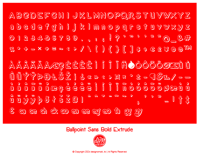 Ballpoint Sans Bold Extrude